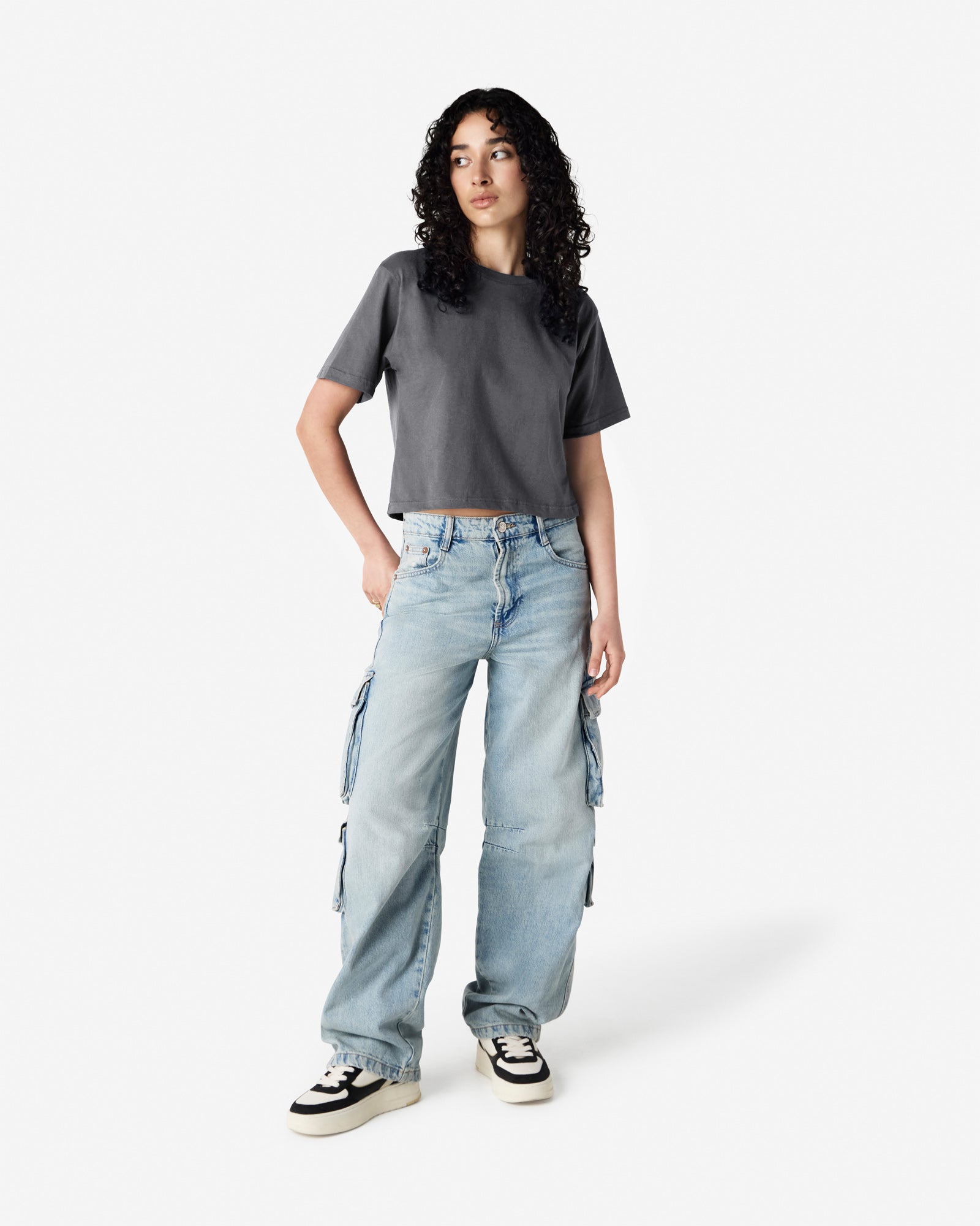 102 American Apparel Women's Fine Jersey Boxy T-Shirt