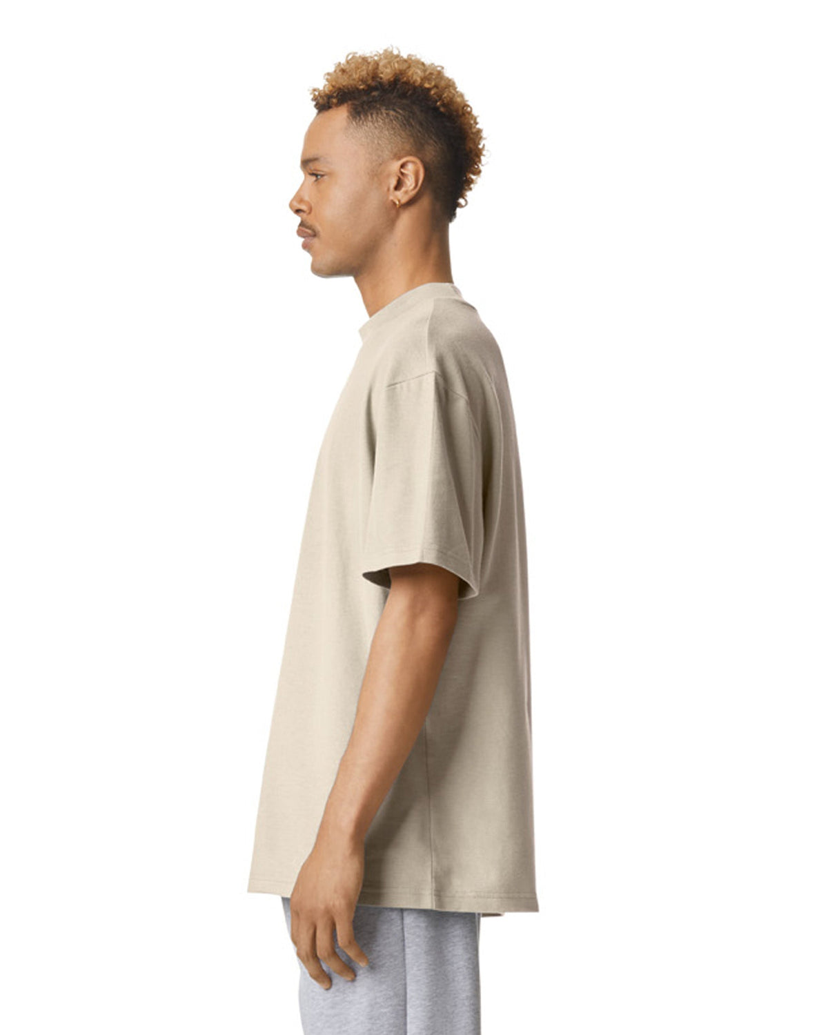 1PQ American Apparel Unisex Pique Mockneck T-shirt