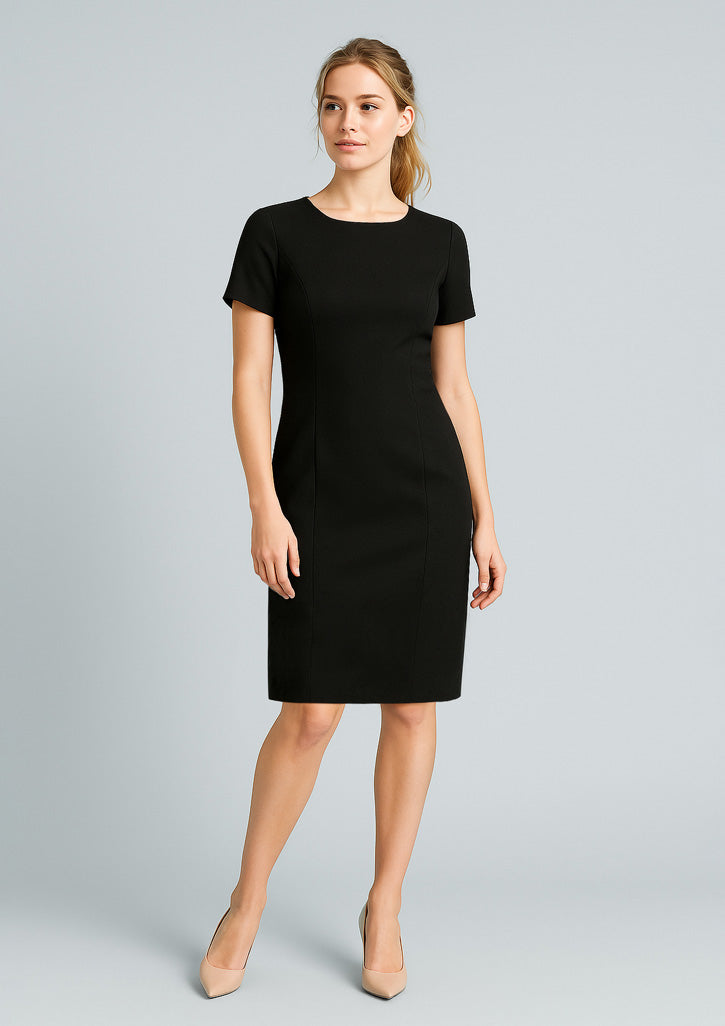 30112 Womens Cool Stretch Short Sleeve Shift Dress