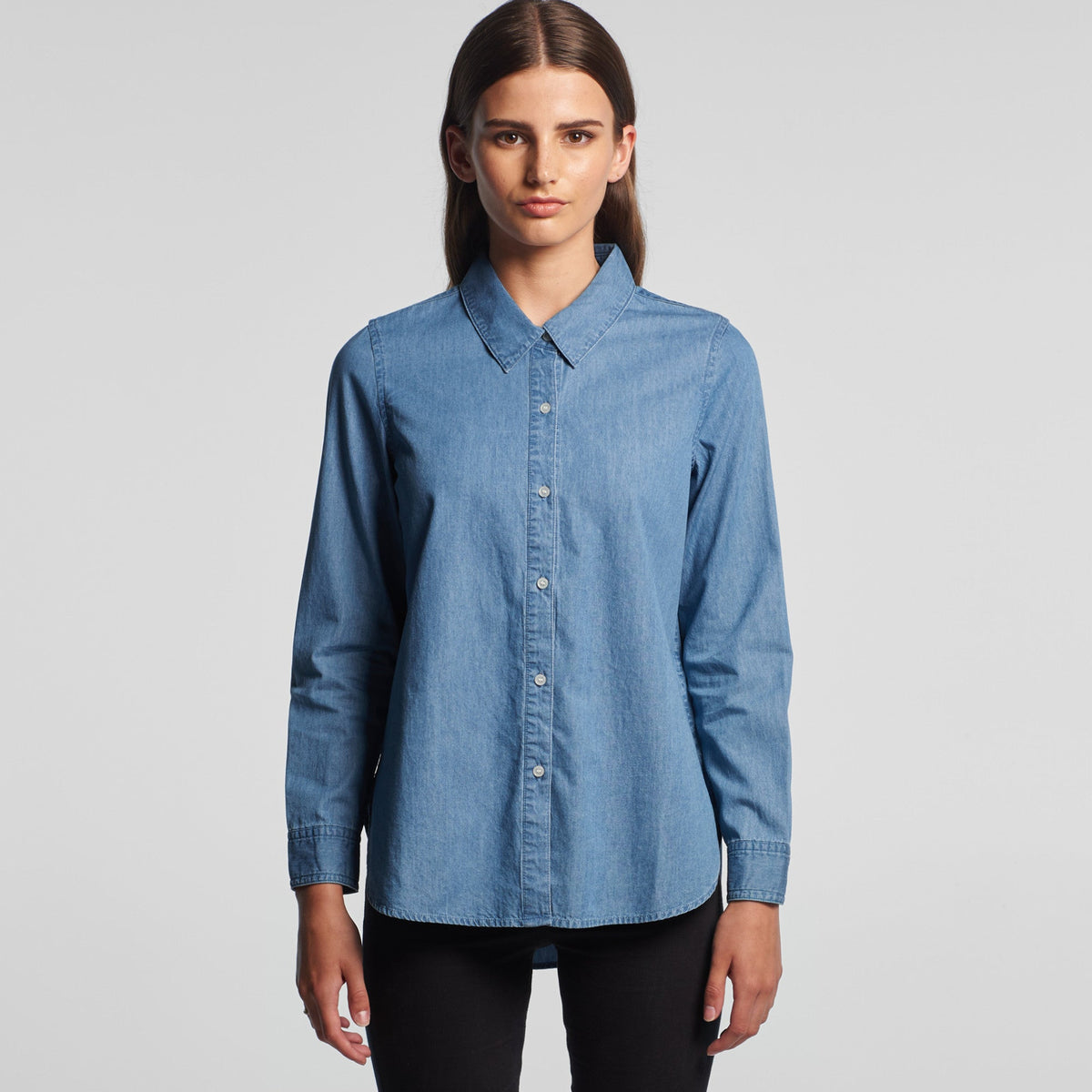 LADIES BLUE DENIM SHIRT - 4042