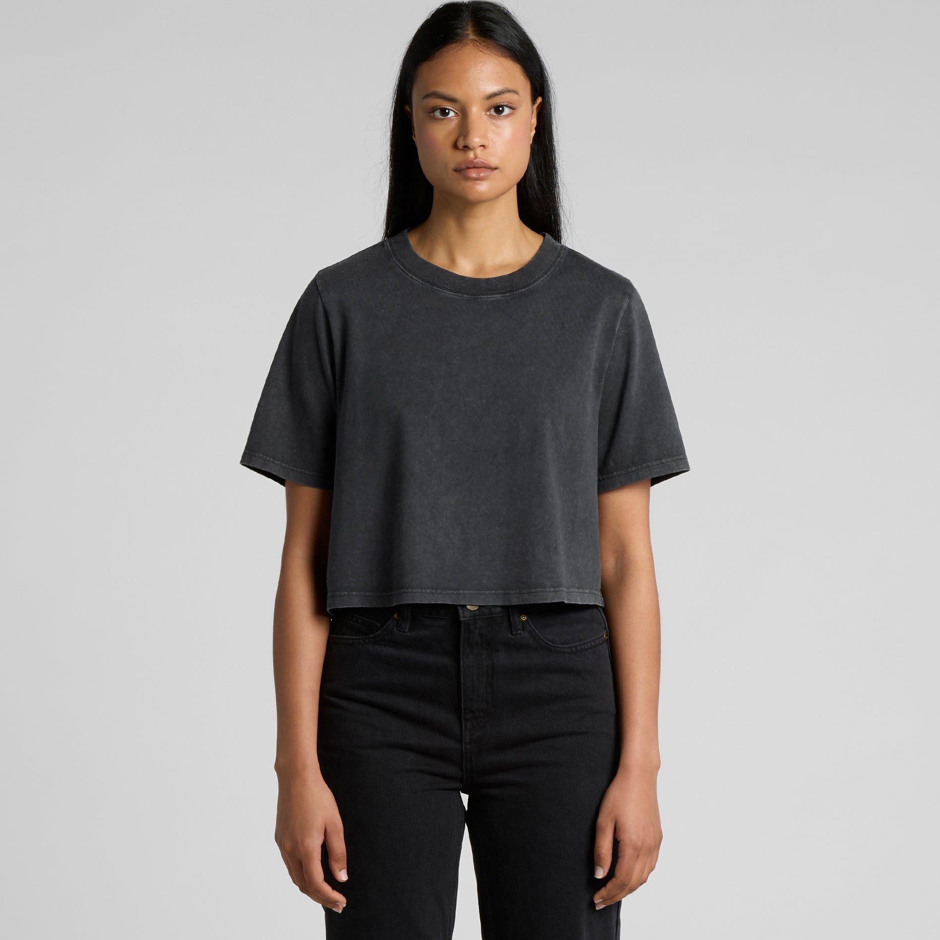 4086 WOS STONE WASH HEAVY CROP