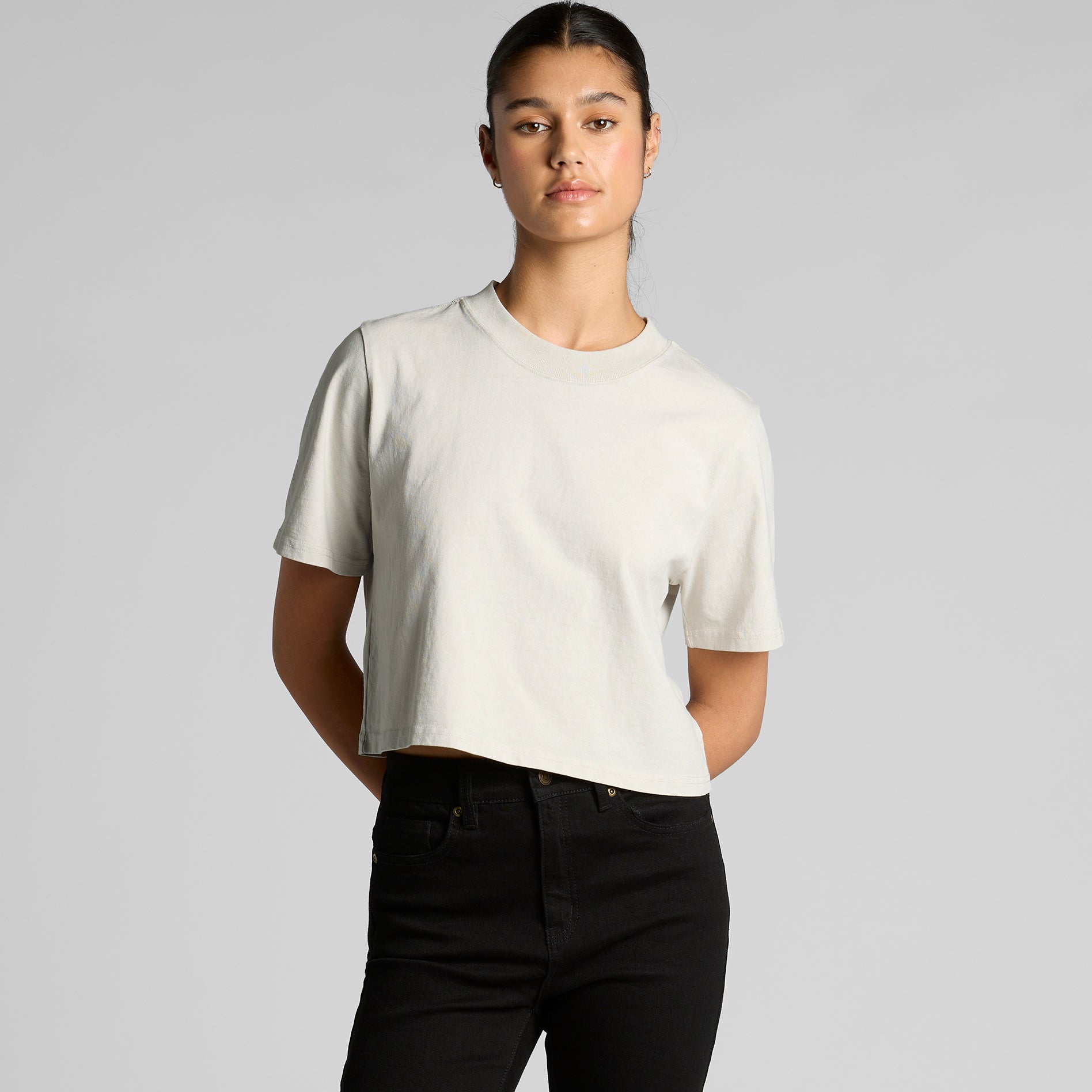 4089 WOS HEAVY FADED CROP TEE