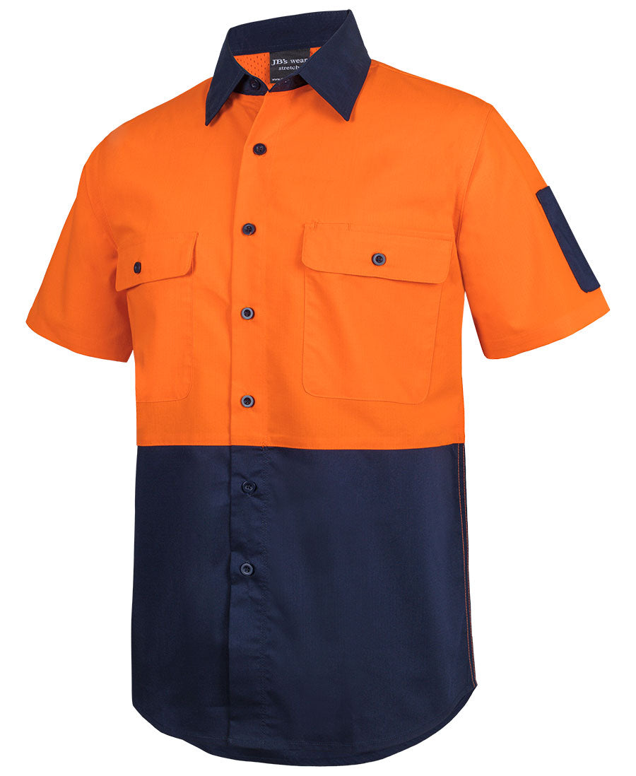 JB's Hi Vis Class F Ripstop S/S Work Shirt 6HRFS