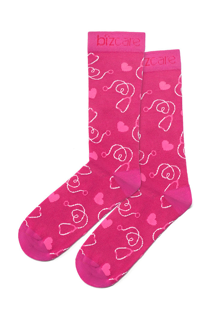 Unisex Pink Happy Feet Comfort Socks CCS250U