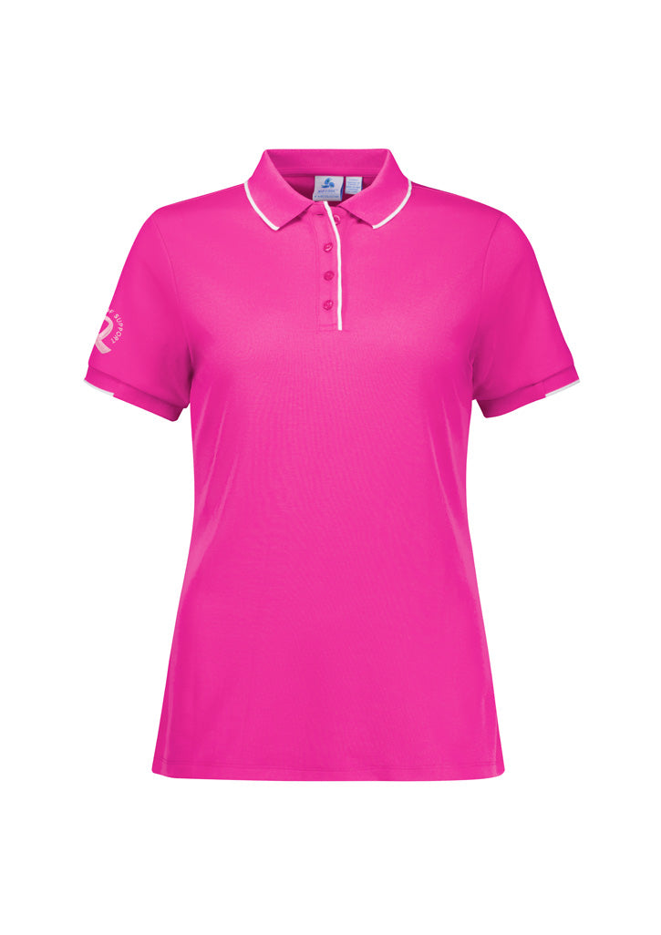 Womens Pink Short Sleeve Polo CST313LS