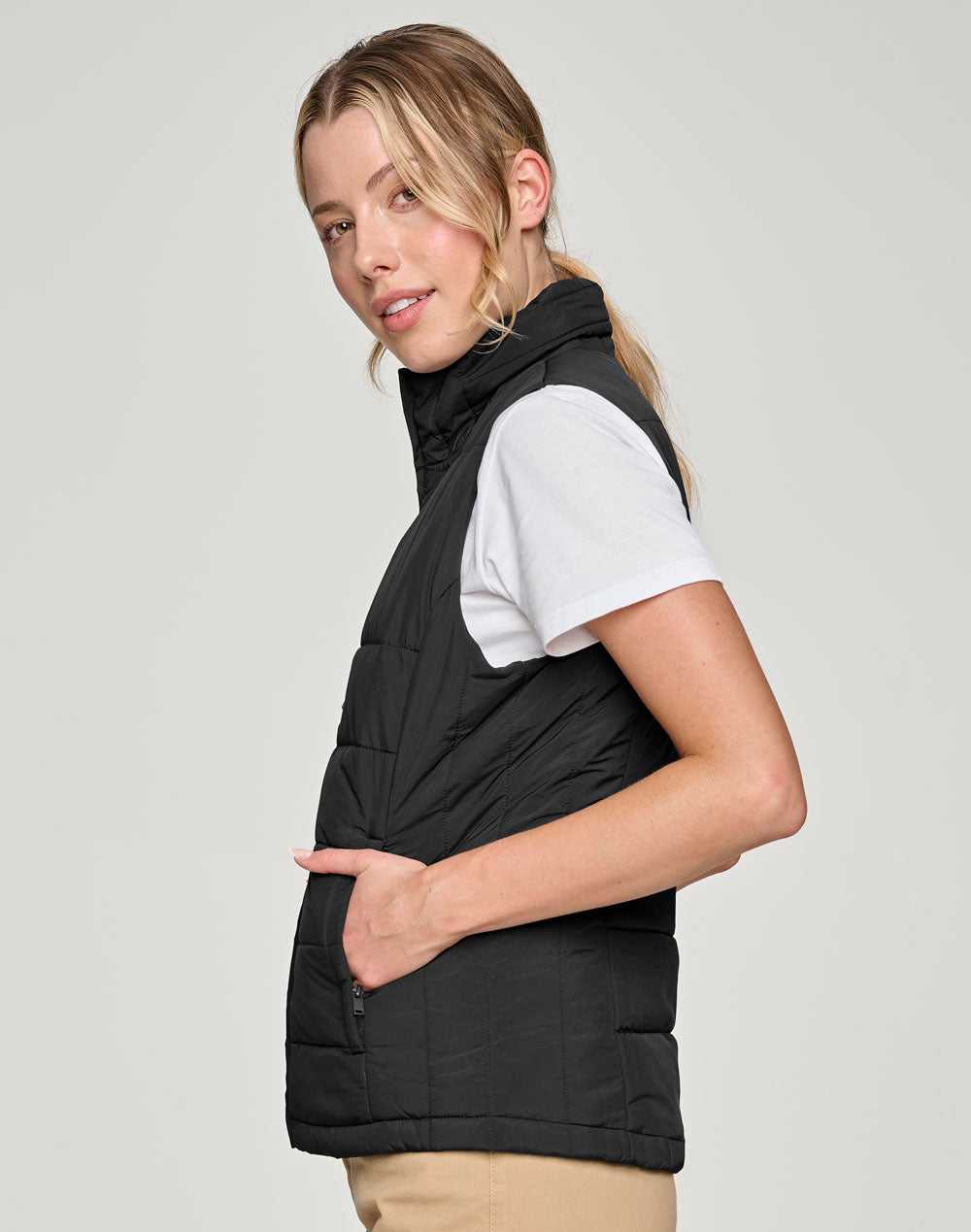 JK62 SUSTAINABLE INSULATED PUFFER VEST (3D CUT) Ladies