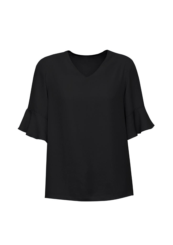 RB966LS Womens Aria Fluted Sleeve Blouse