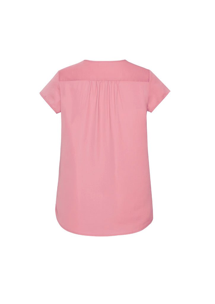 RB967LS Womens Kayla V-Neck Pleat Blouse