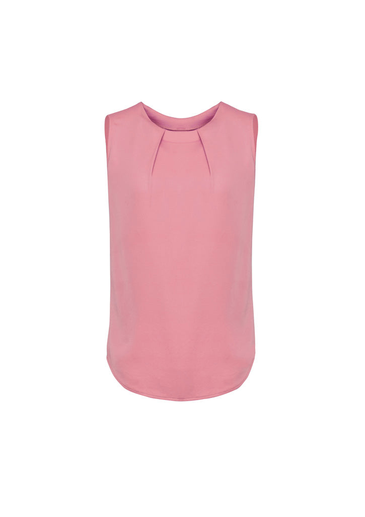 RB973LN Womens Estelle Sleeveless Pleat Detail Blouse
