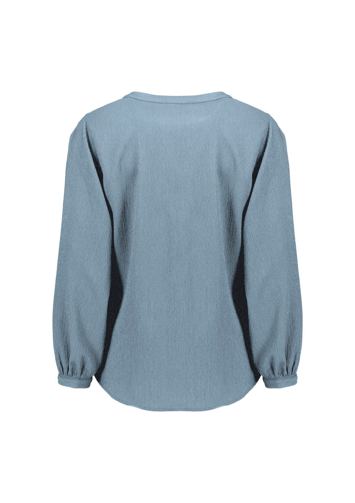 RU568LL Womens Ruche Long Sleeve Blouse