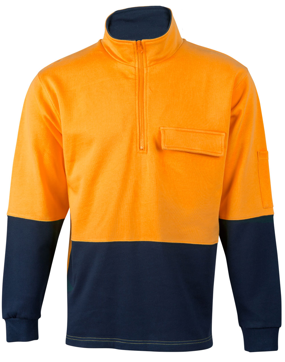 AIW SW47 HI-VIS TWO TONE COTTON FLEECY SWEAT