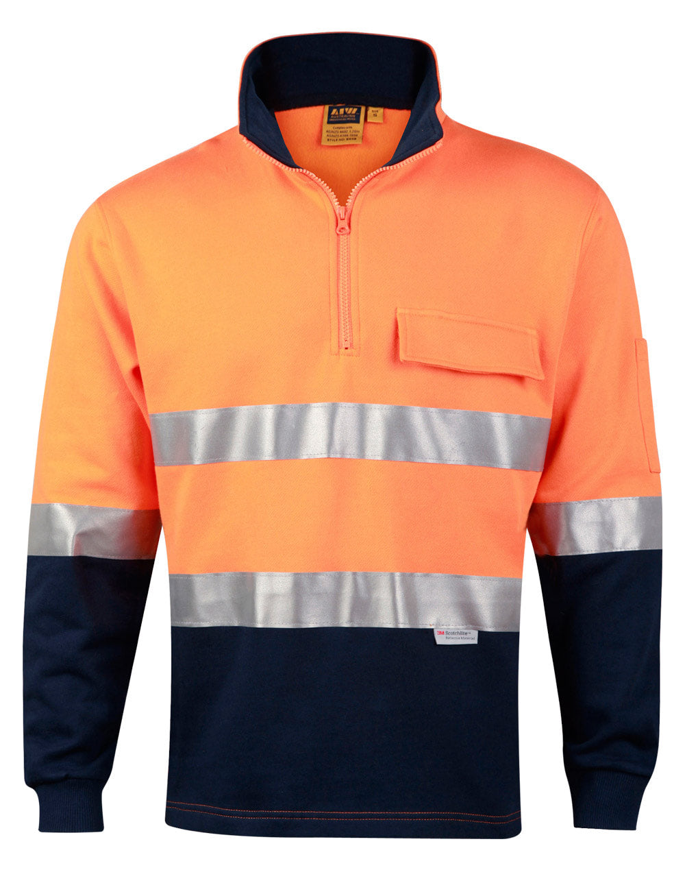 AIW SW48 HI-VIS TWO TONE COTTON FLEECE SWEAT