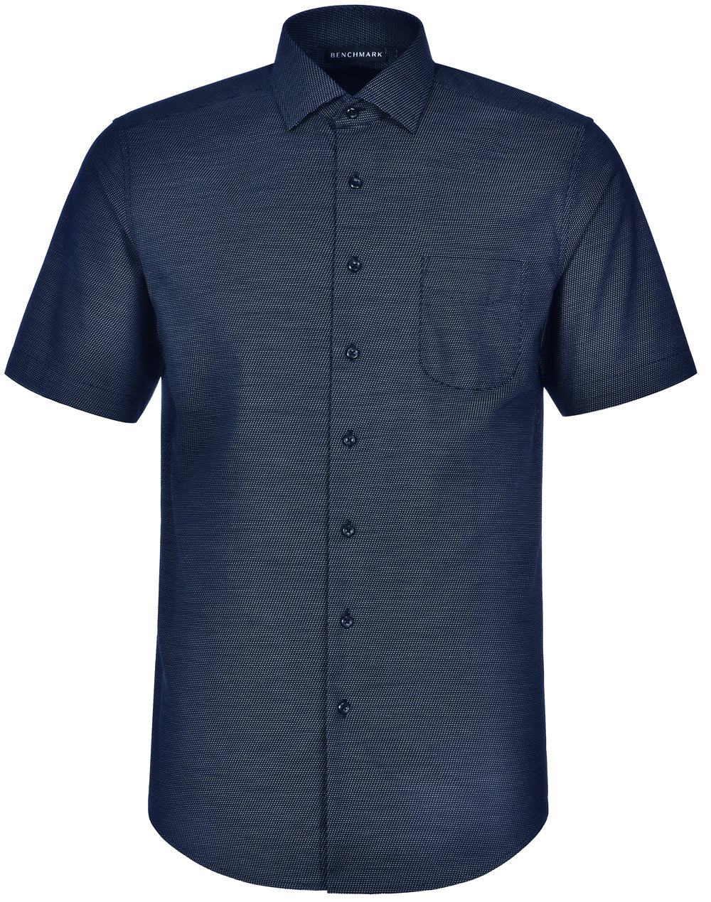 Benchmark M7400S ASCOT MENS SHORT SLEEVE DOT JACQUARD STRETCH SHIRT