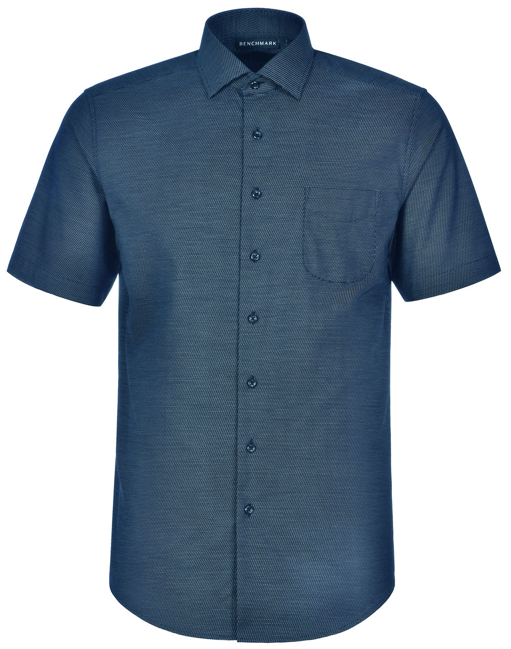 Benchmark M7400S ASCOT MENS SHORT SLEEVE DOT JACQUARD STRETCH SHIRT