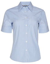 Benchmark M8234 Women's Balance Stripe Short Sleeve Shirt