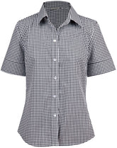 Benchmark M8300S Ladies’ Gingham Check Short Sleeve Shirt