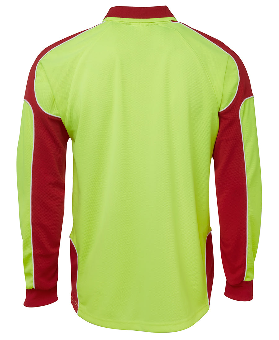 JB's Wear Hi Vis L/S Arm Panel Polo 6AP4L