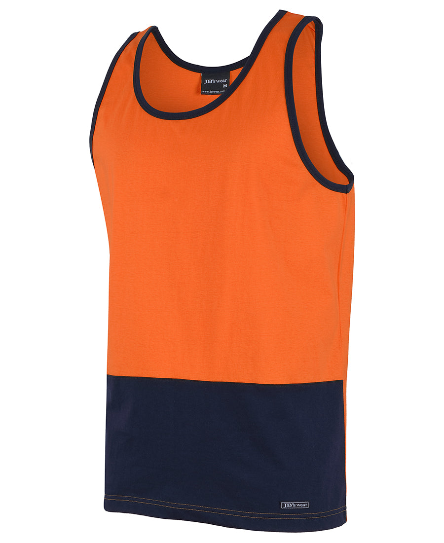 JB'S WEAR 6HTCS HI VIS COTTON SINGLET