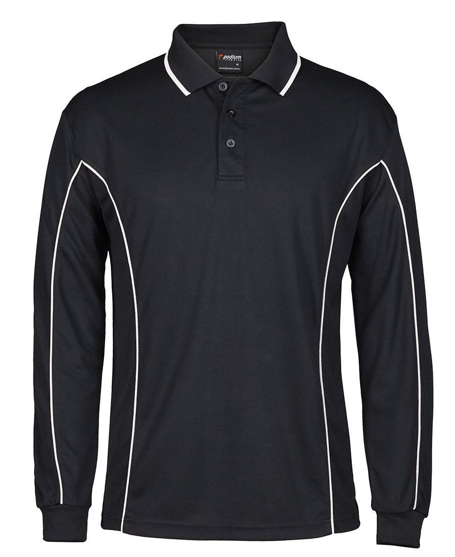 JBS PODIUM L/S PIPING POLO 7PIPL
