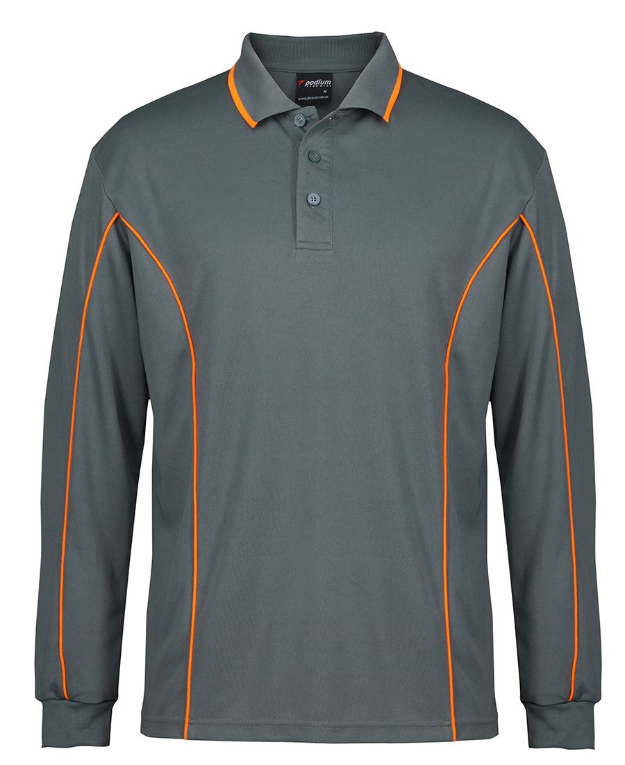 JBS PODIUM L/S PIPING POLO 7PIPL