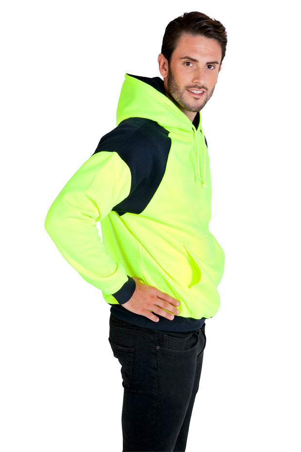 RAMO Men Shoulder Contrast Panel Hoodie F303HPW