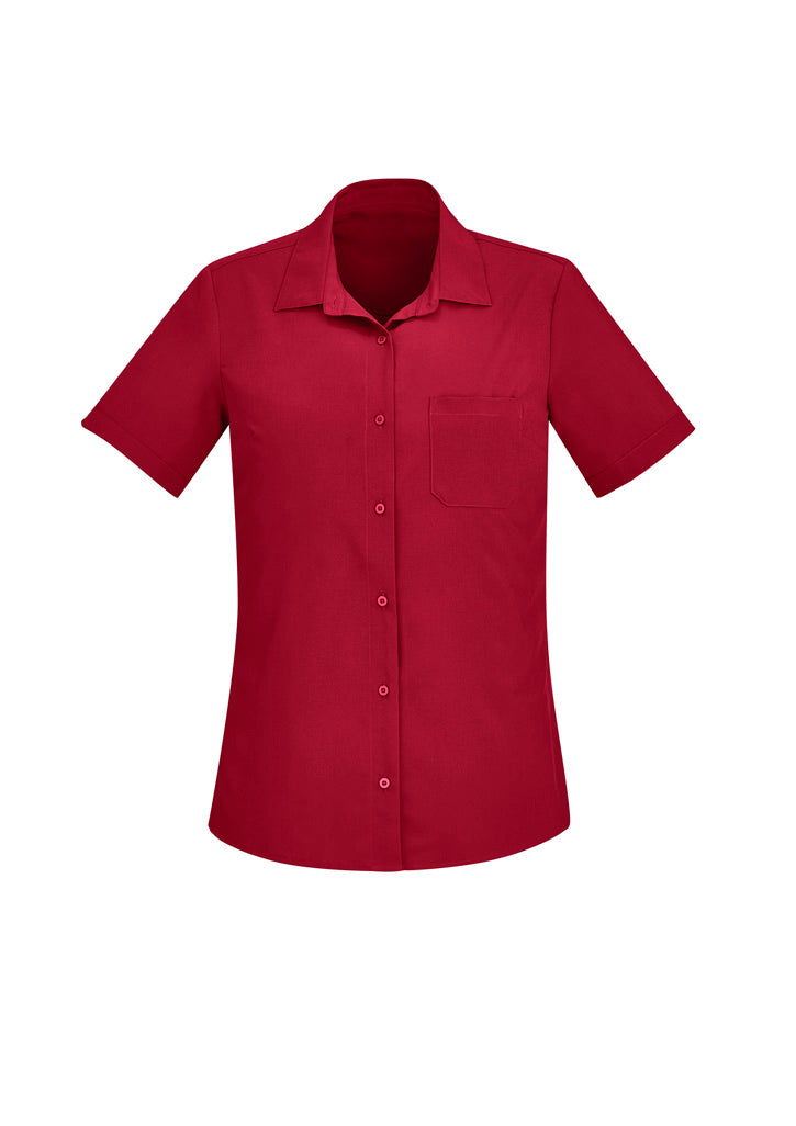 BIZ CARE WOMENS FLORENCE SHORT SLEEVE SHIRT CS947LS