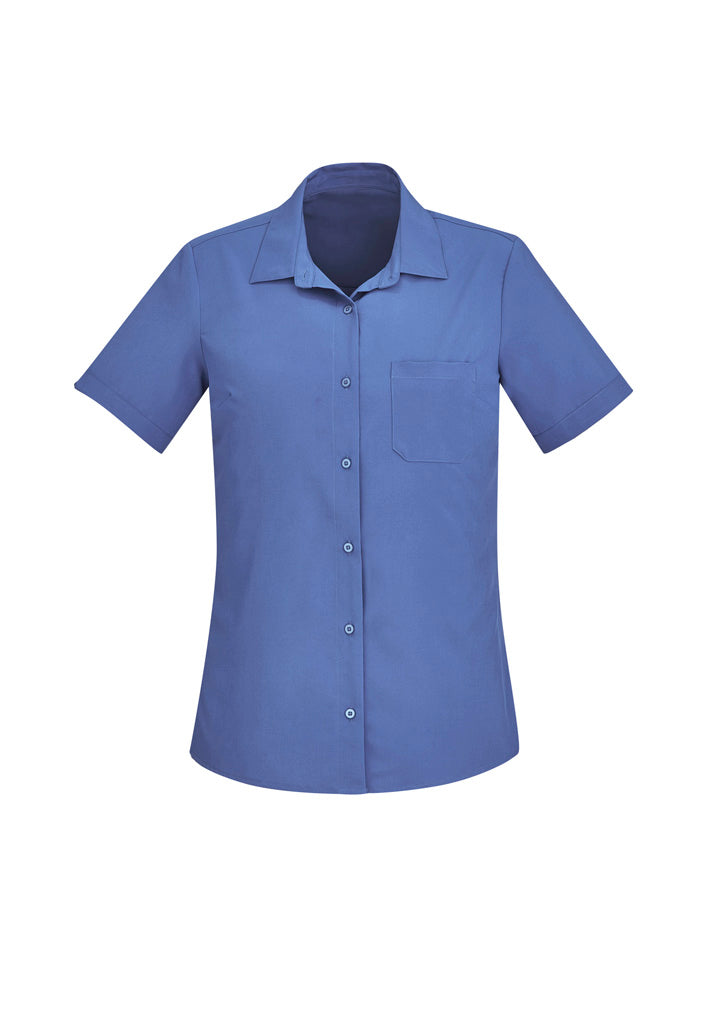 BIZ CARE WOMENS FLORENCE SHORT SLEEVE SHIRT CS947LS
