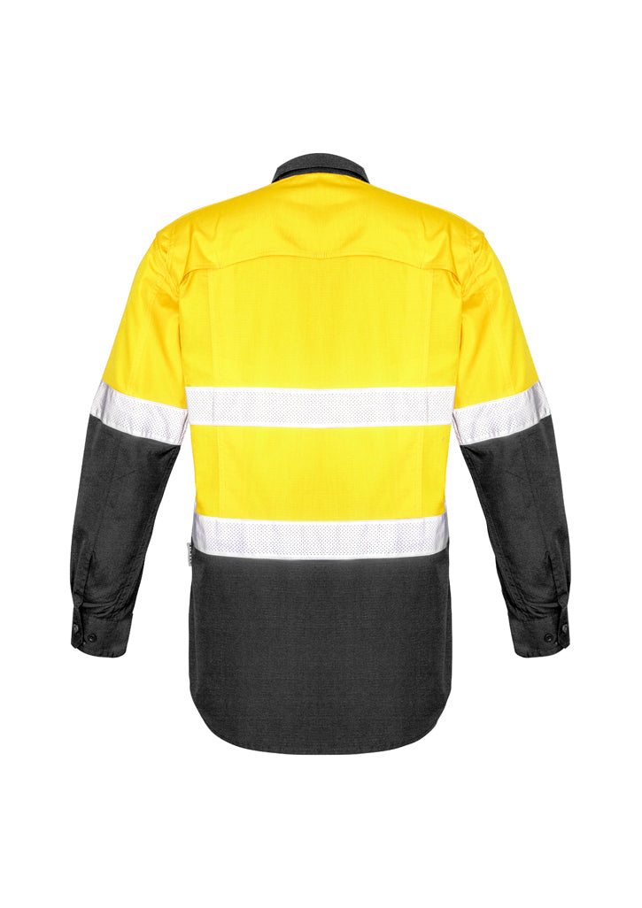 Syzmik Mens Rugged Cooling Taped Hi Vis Spliced Shirt ZW129
