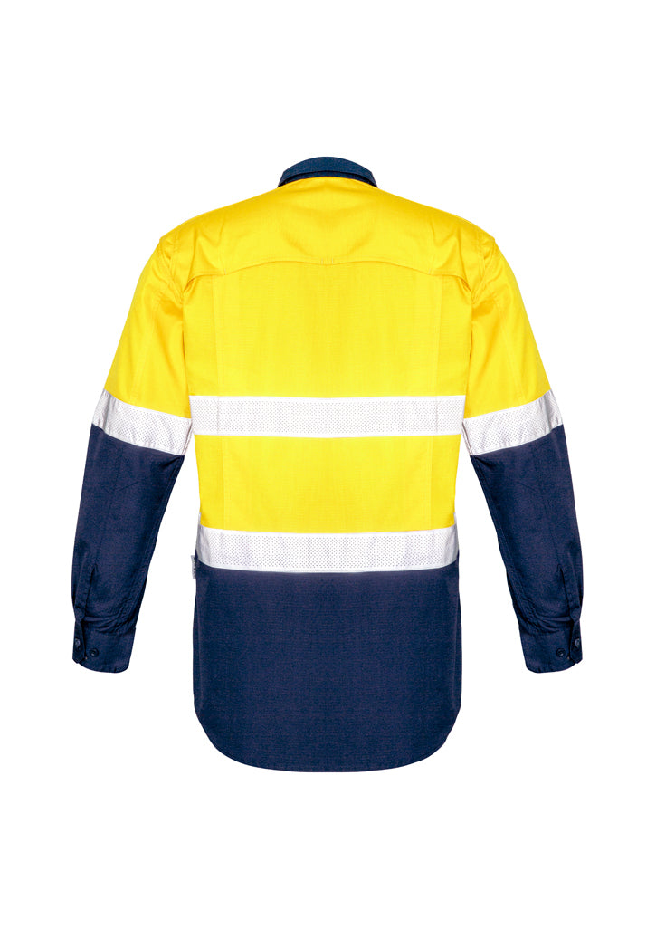 Syzmik Mens Rugged Cooling Taped Hi Vis Spliced Shirt ZW129