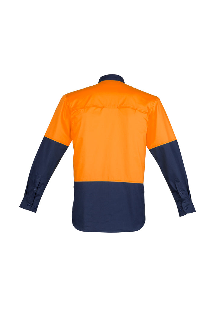 Syzmik Mens Hi Vis Closed Front L/S Shirt ZW560