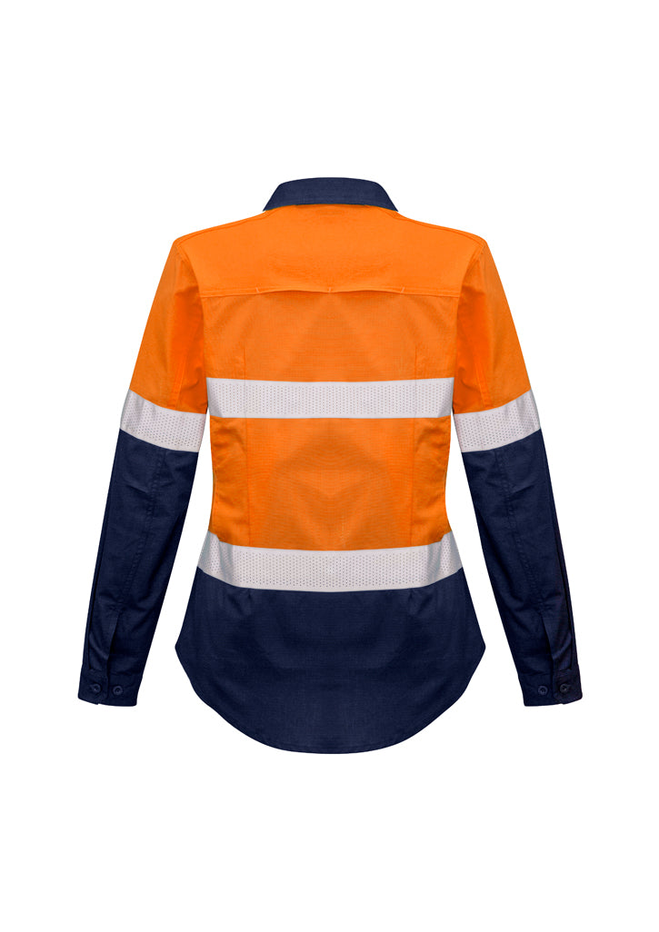 Syzmik Womens Rugged Cooling Taped Hi Vis Spliced Shirt ZW720