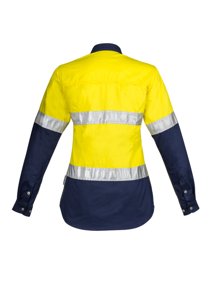 Syzmik Womens Hi Vis Spliced Industrial Shirt - Hoop Taped v