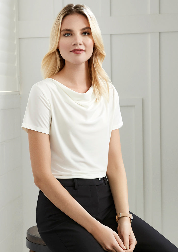 Ladies Ava Drape Knit Top - K625LS