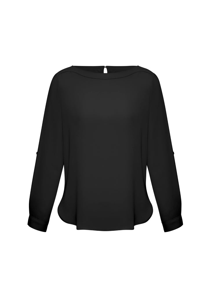 Ladies Madison Boatneck Blouse - S828LL