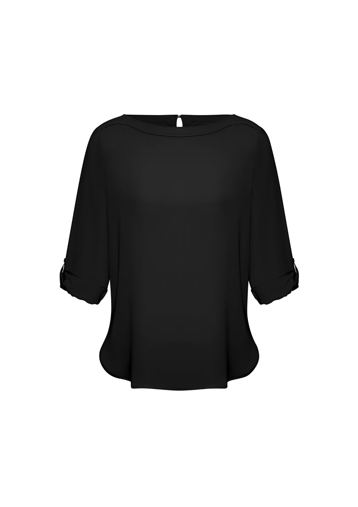 Ladies Madison Boatneck Blouse - S828LL