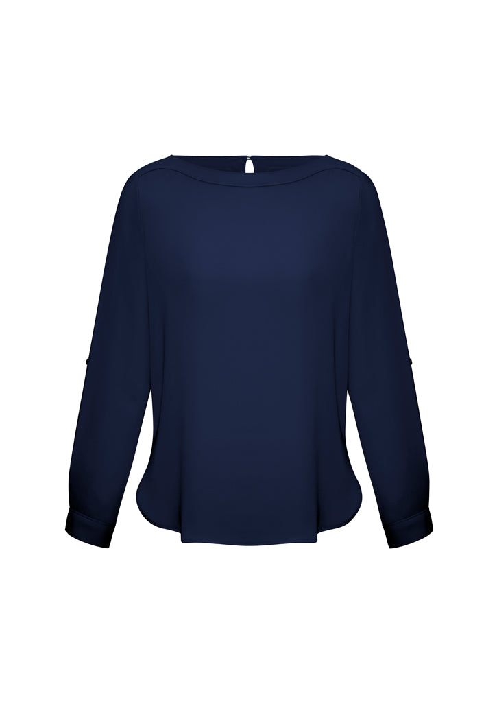 Ladies Madison Boatneck Blouse - S828LL