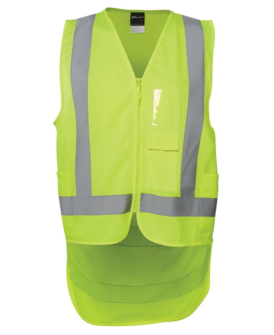 JB's Wear Hi Vis Zip Drop Tail H Pattern (D+N) Vest 6DNDV