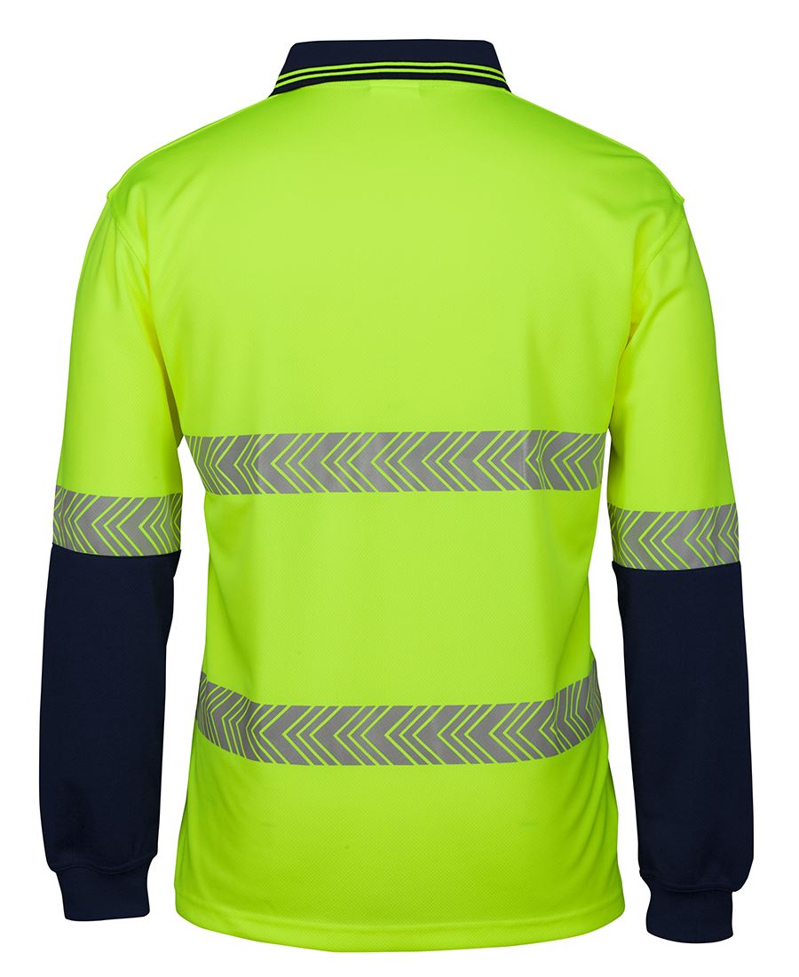 JB's Wear HI VIS L/S SEGMENTED TAPE POLO 6HLST