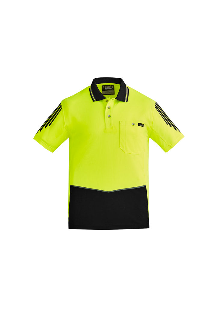 Syzmik Mens Hi Vis Flux Short sleeve Polo ZH315