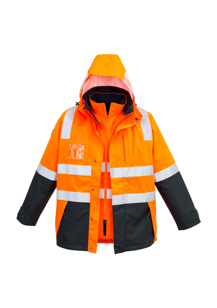 Syzmik Mens Hi Vis 4 in 1 Waterproof Jacket ZJ532