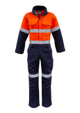 Syzmik Mens Orange Flame HRC 2 Hoop Taped Spliced Overall ZC525