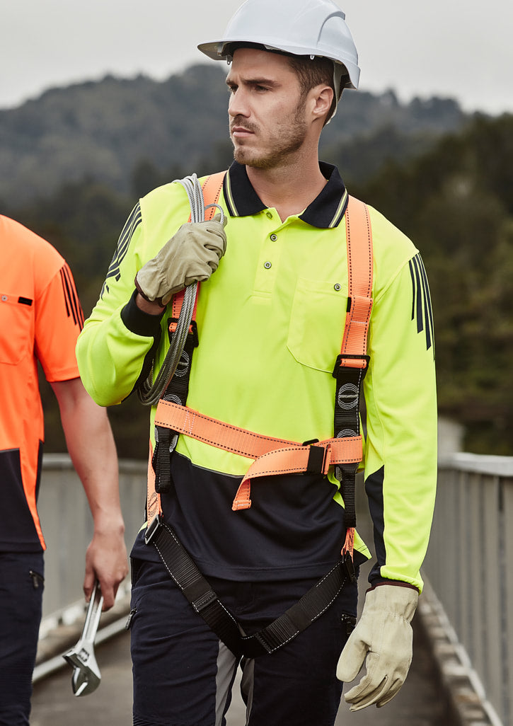 Syzmik Mens Hi Vis Flux L/S Polo ZH310