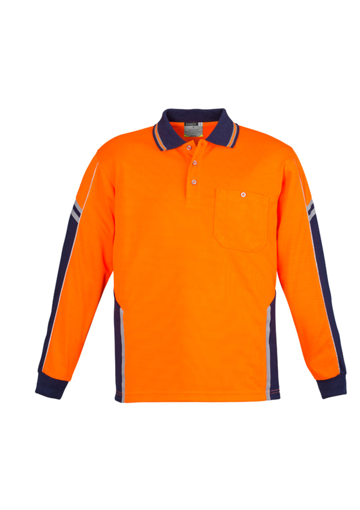 Syzmik Mens Hi Vis Squad L/S Polo ZH238