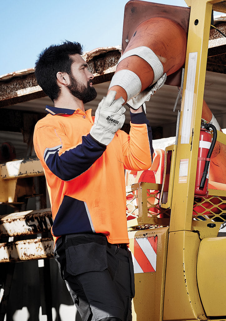 Syzmik Mens Hi Vis Squad L/S Polo ZH238