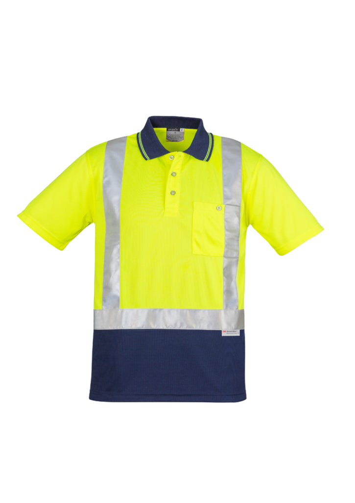 Syzmik Mens Hi Vis Spliced Polo - Short Sleeve Shoulder Taped ZH233