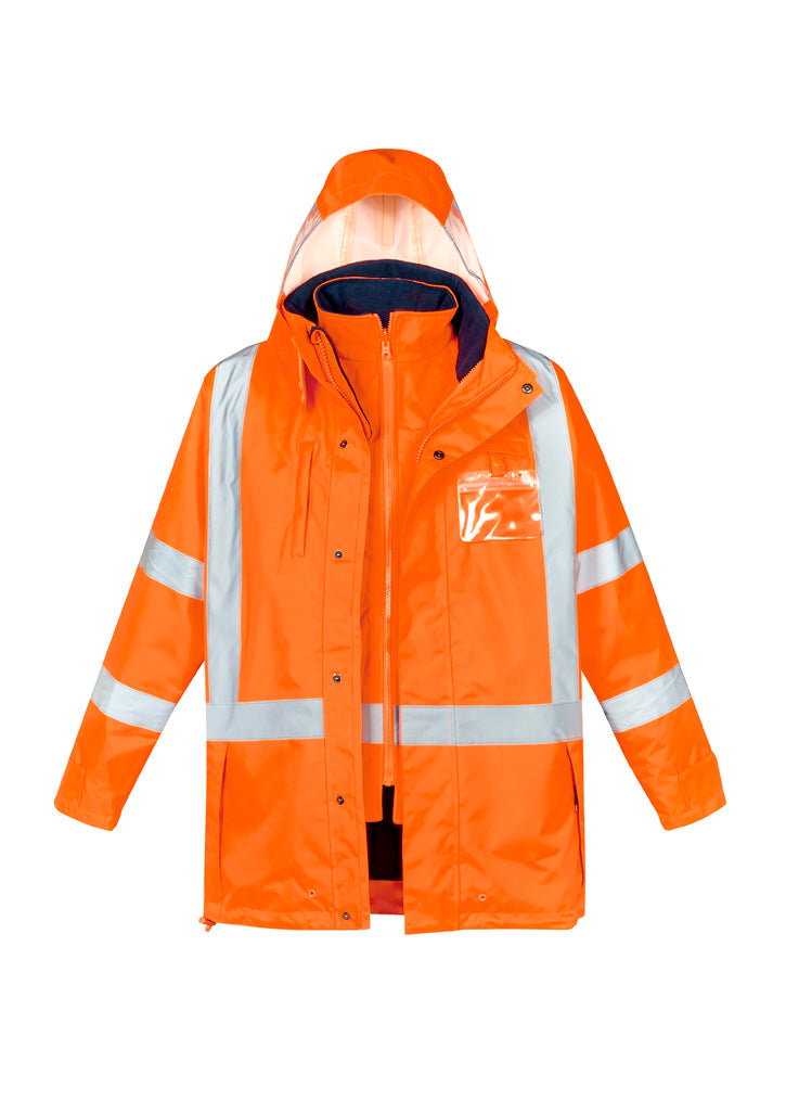 Syzmik Mens Hi Vis X Back Taped 4 in 1 Waterproof Jacket ZJ616