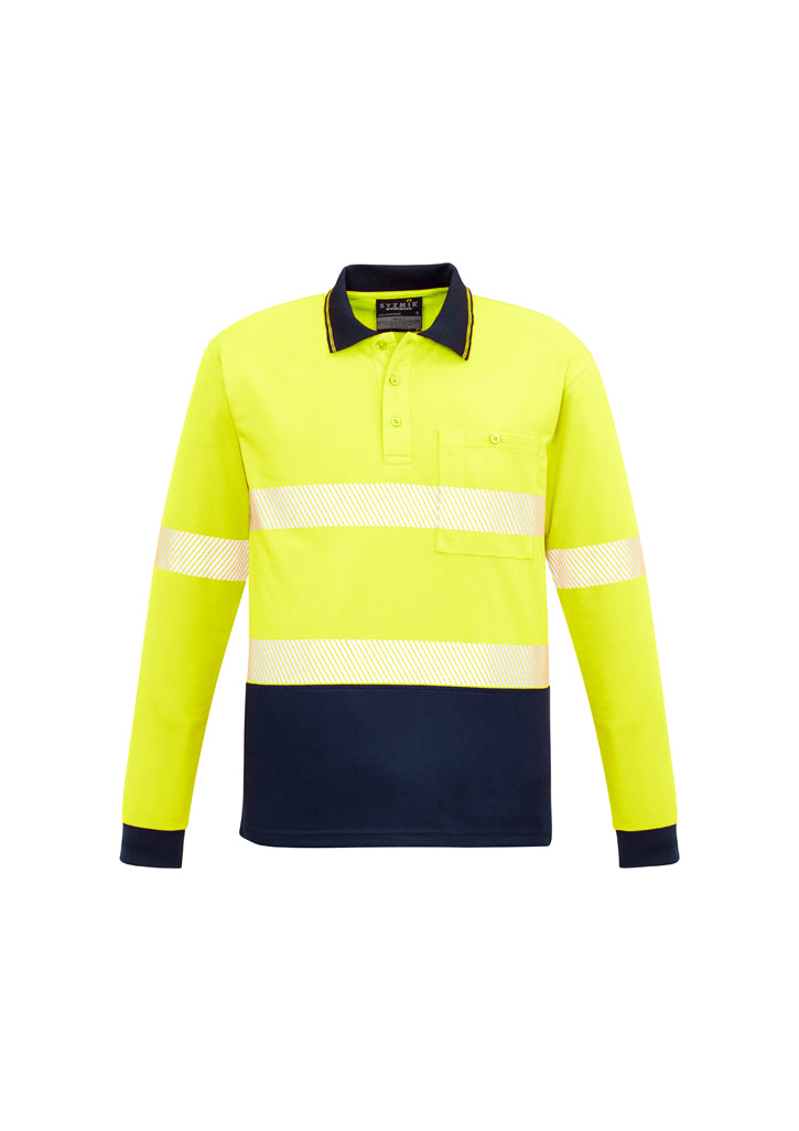 Syzmik Unisex Hi Vis Segmented L/S Polo - Hoop Taped ZH530