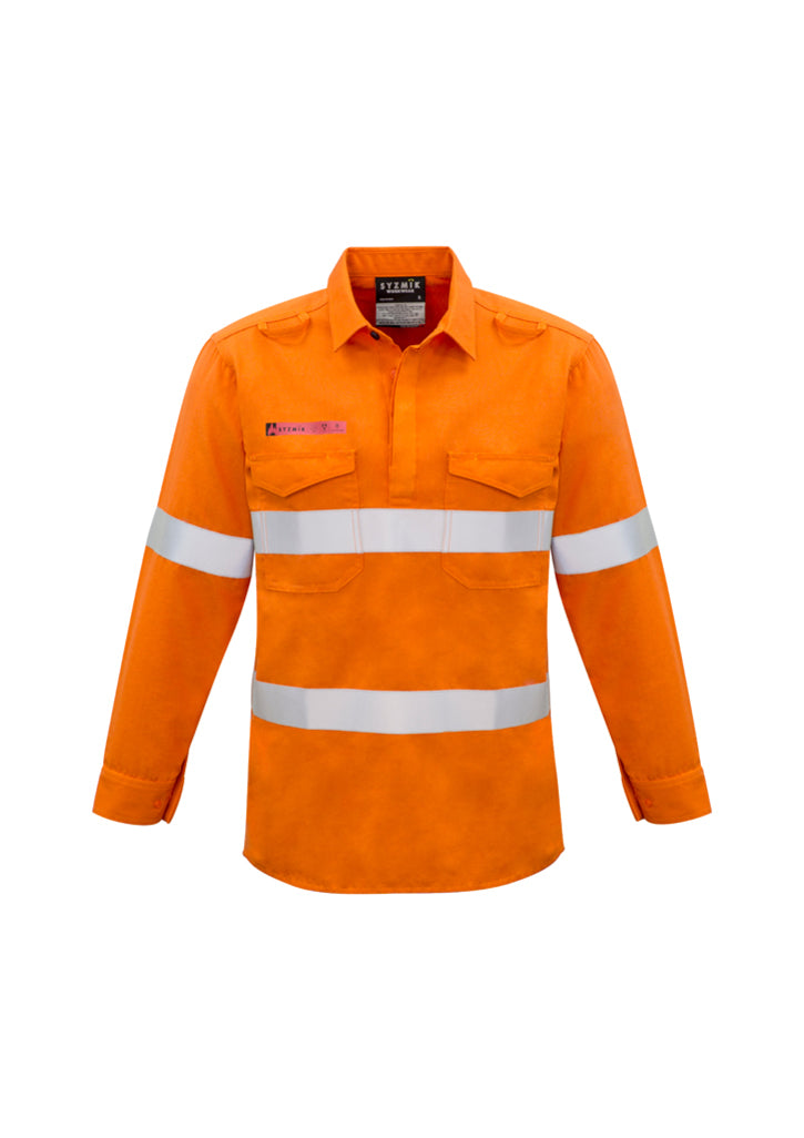 Syzmik Mens FR Closed Front Hooped Taped Shirt ZW134