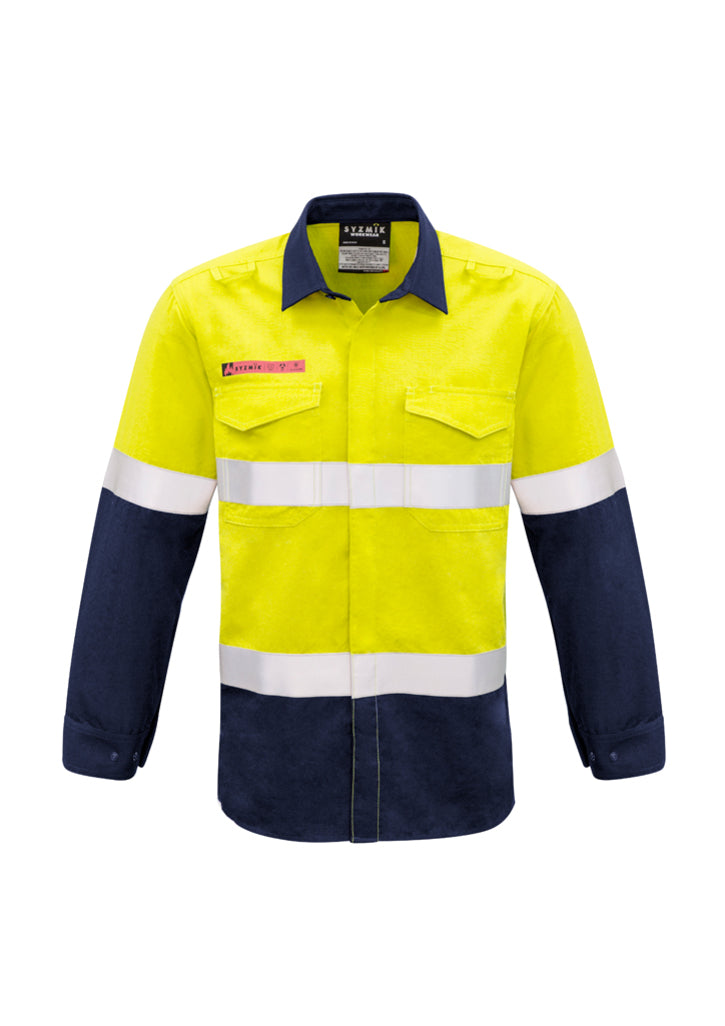 Syzmik Mens FR Hooped Taped Spliced Shirt ZW132