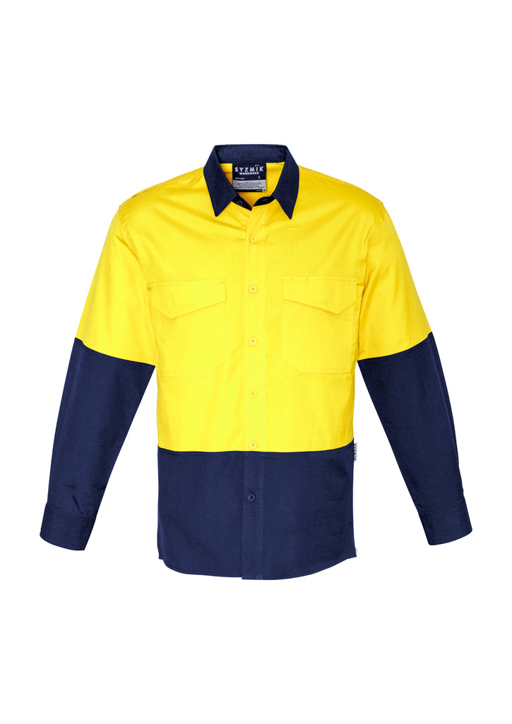 Syzmik Mens Rugged Cooling Hi Vis Spliced Shirt ZW128